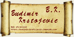 Budimir Krstojević vizit kartica